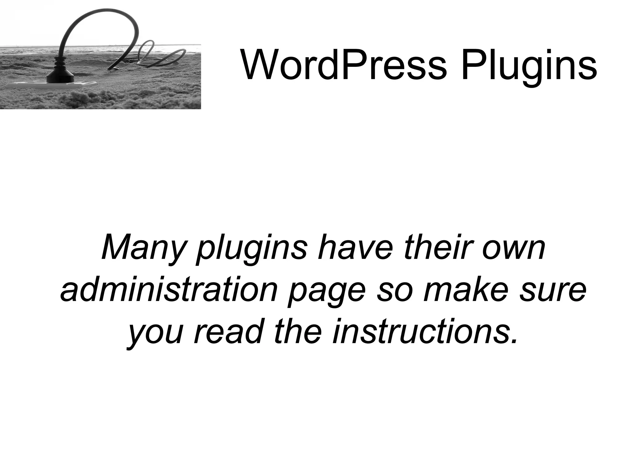 How to install a Word Press plugins