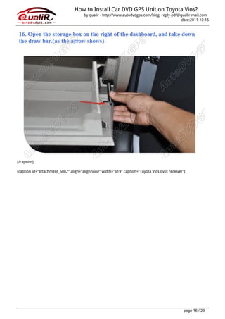 How to-install-car-dvd-gps-unit-on-toyota-vios guides | PDF