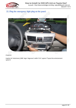 How to-install-car-dvd-gps-unit-on-toyota-vios guides | PDF