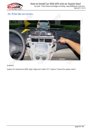 How to-install-car-dvd-gps-unit-on-toyota-vios guides | PDF