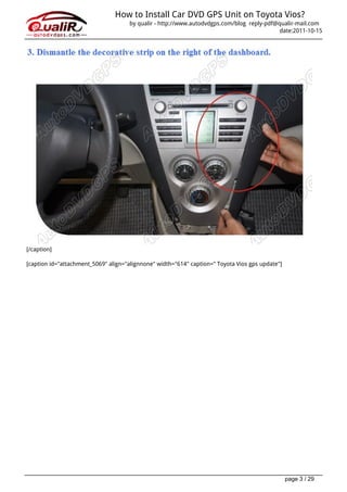 How to-install-car-dvd-gps-unit-on-toyota-vios guides | PDF
