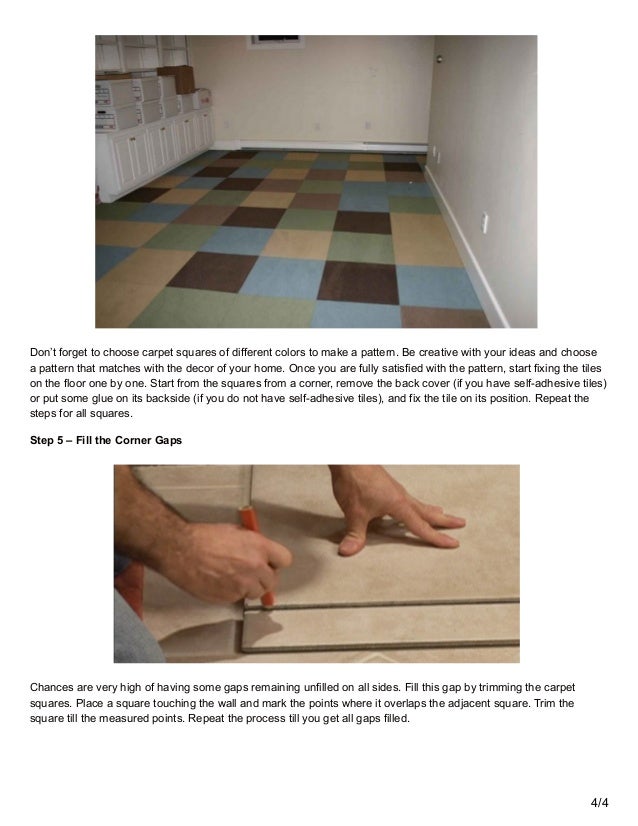 How to install Carpet Tiles