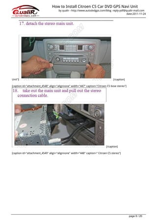 How to-install-citroen-c5-car-dvd-gps-navi-unit | PDF