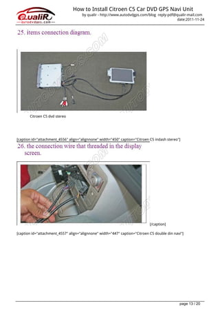 How to-install-citroen-c5-car-dvd-gps-navi-unit | PDF