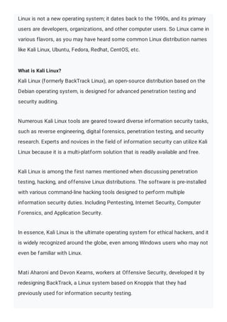 Unleash the Power: How to Install Kali Linux With a Twist | PDF