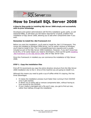 How to-install-sql-server-2008 | PDF