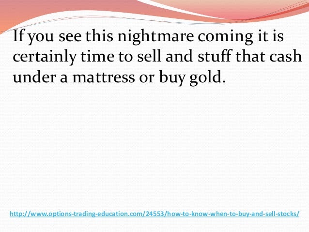 When to sell company stock options
