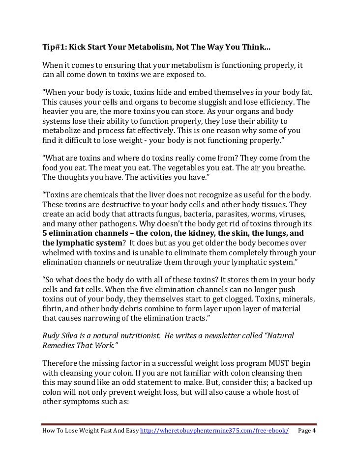 how to lose weight fast and easy 4 kids