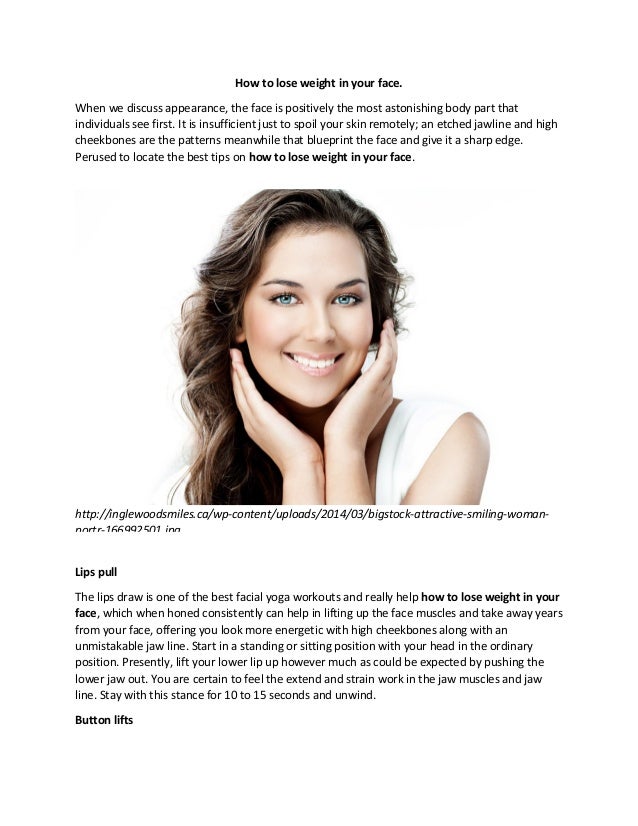 how to lose weight in your face
