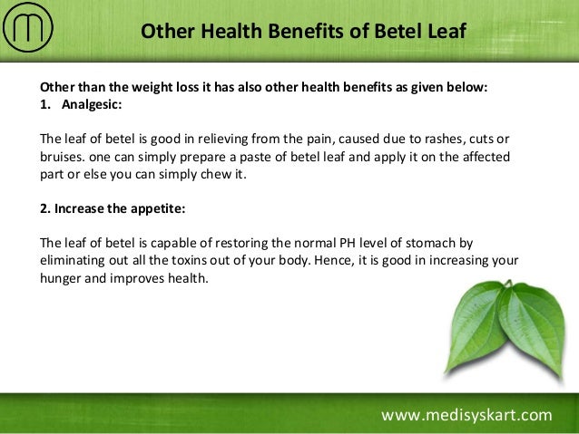 How to Lose Weight Using Betel Leaf