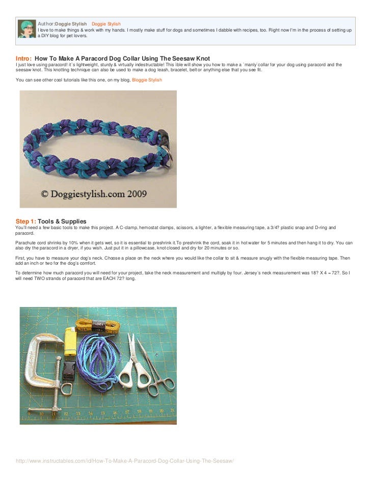 instructables paracord dog collar