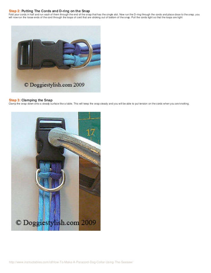 instructables paracord dog collar