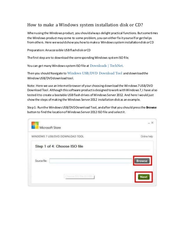 How to Make a Windows System Installation Disk or CD