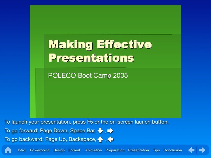 making a presentations
