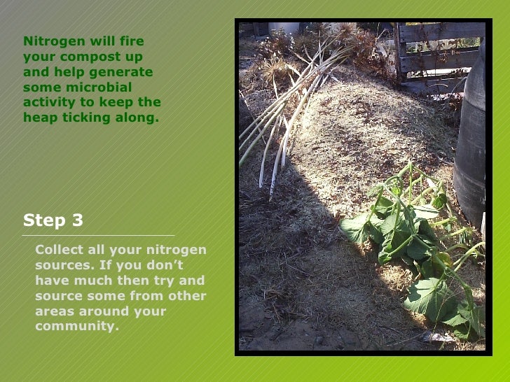 Nitrogen will fire your compost