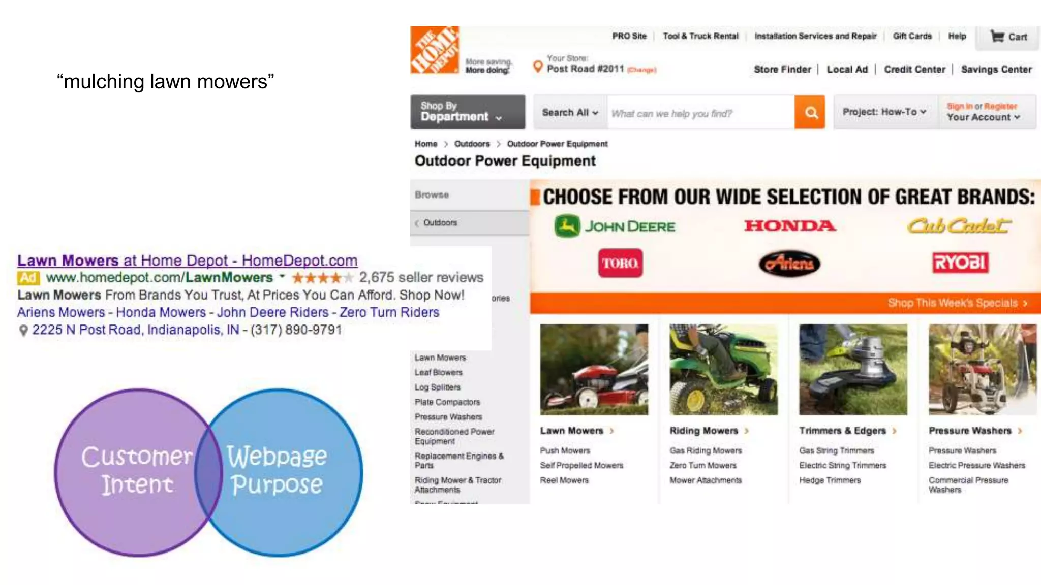 “mulching lawn mowers”
 