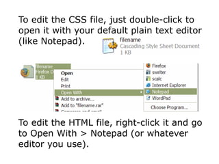 How to Make HTML and CSS Files | PPT