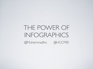THE POWER OF
INFOGRAPHICS
@MuhammadInc   @HCCMIS
 