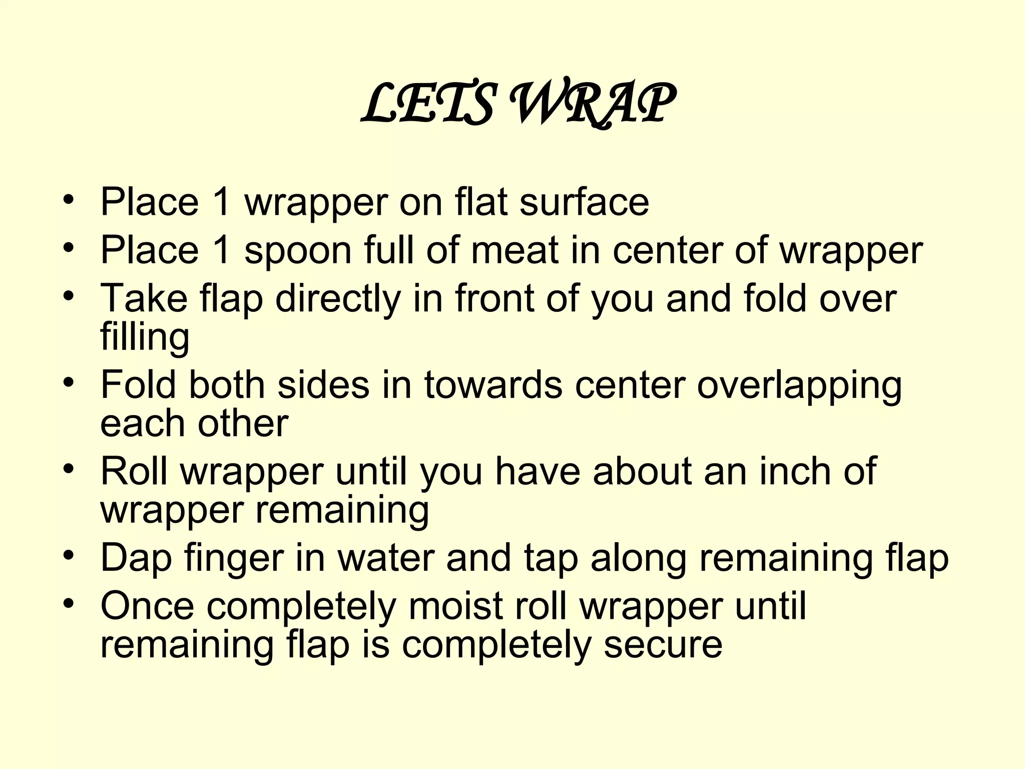 How To Make Lumpia | PPT