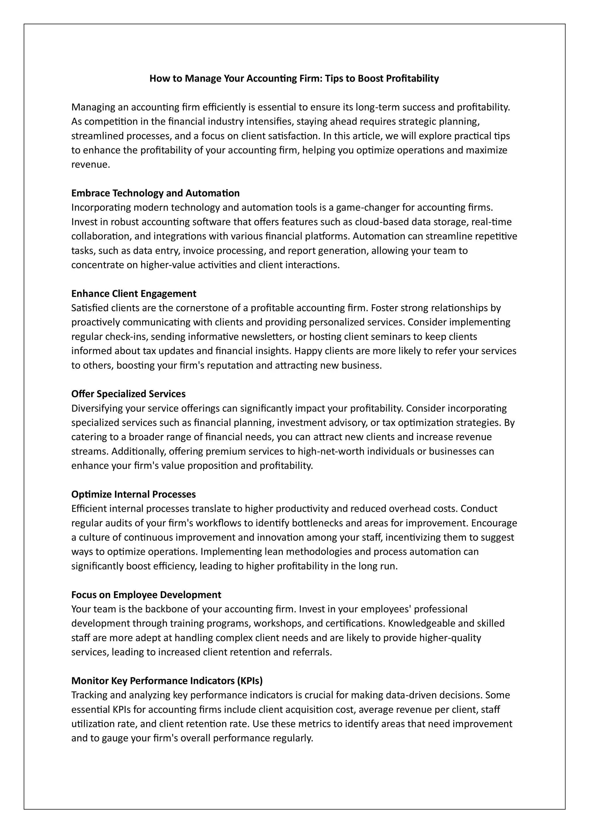 Maximizing Profitability: A Comprehensive Guide to Managing Your 