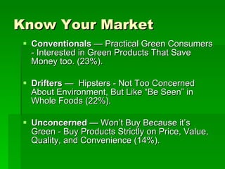 How To Market Your Green Product | PPT