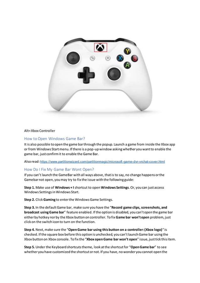 How to Open Game Bar