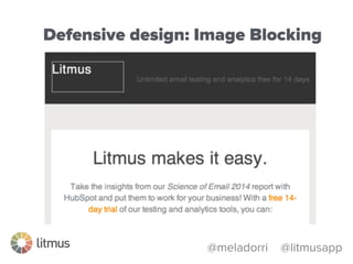 @meladorri @litmusapp
Defensive design: Image Blocking
 