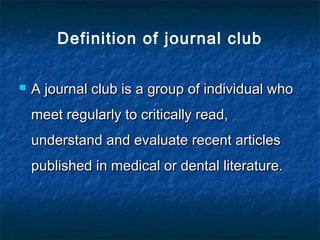 How to-prepare-for-journal-club2016 | PPT