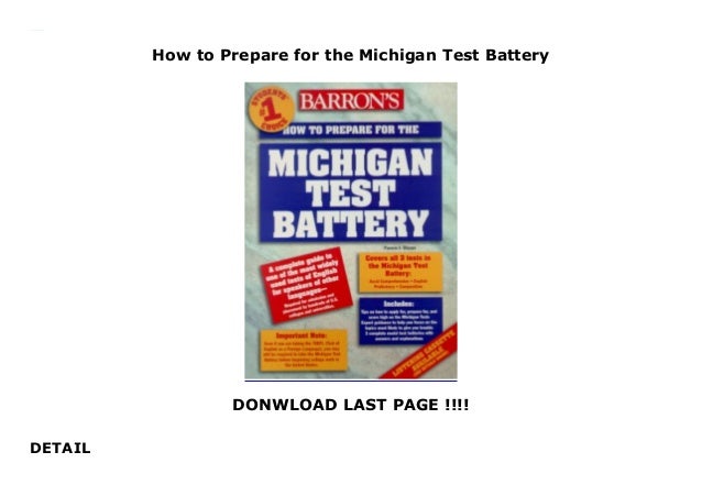 How to Prepare for the Michigan Test Battery