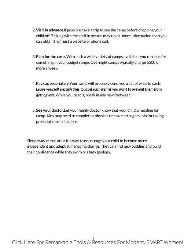 How to Prepare your Child for Sleepaway Camp