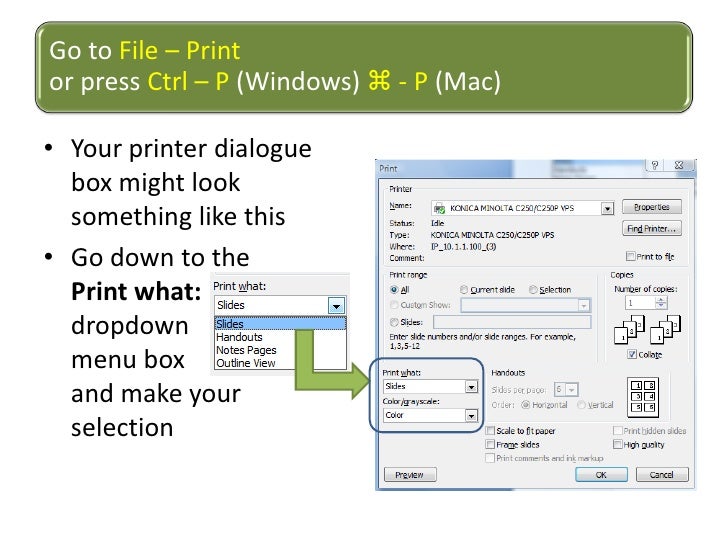 How To Print Out In Power Point