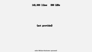 143,000 likes 599 LRDs
(not provided)
under NDA(non-disclosure agreement)
 