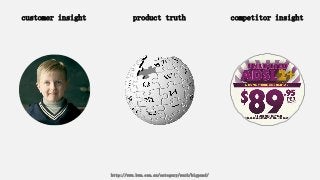 customer insight product truth competitor insight
http://www.bwm.com.au/category/work/bigpond/
 