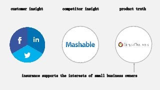 customer insight competitor insight product truth
insurance supports the interests of small business owners
 
