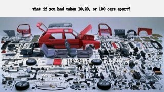 what if you had taken 10,20, or 100 cars apart?
 