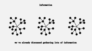 information
we’ve already discussed gathering lots of information
 