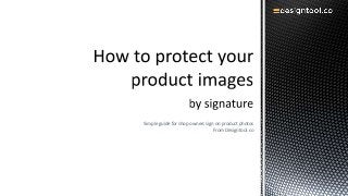 Simple guide for shop owners sign on product photos
From Designtool.co
 
