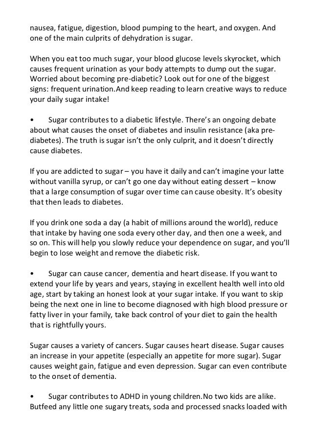 Does Excess Sugar Person`S Diet Cause Diabetes