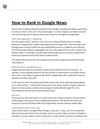 What Is Article Ranking How To Rank In Google News | PDF