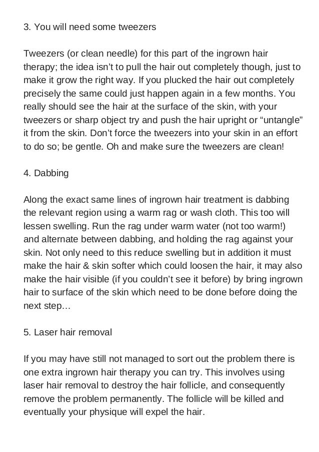 How To Remove Ingrown Hairs
