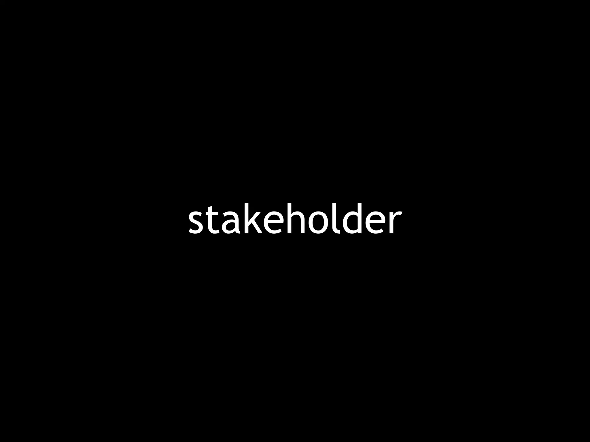 stakeholder 