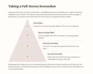 How To Screenshot On Windows - Step By Step Guide | PDF