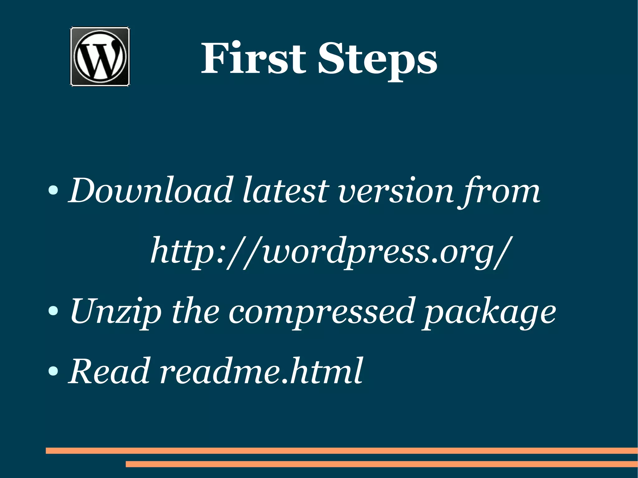 How to set up a Wordpress Blog