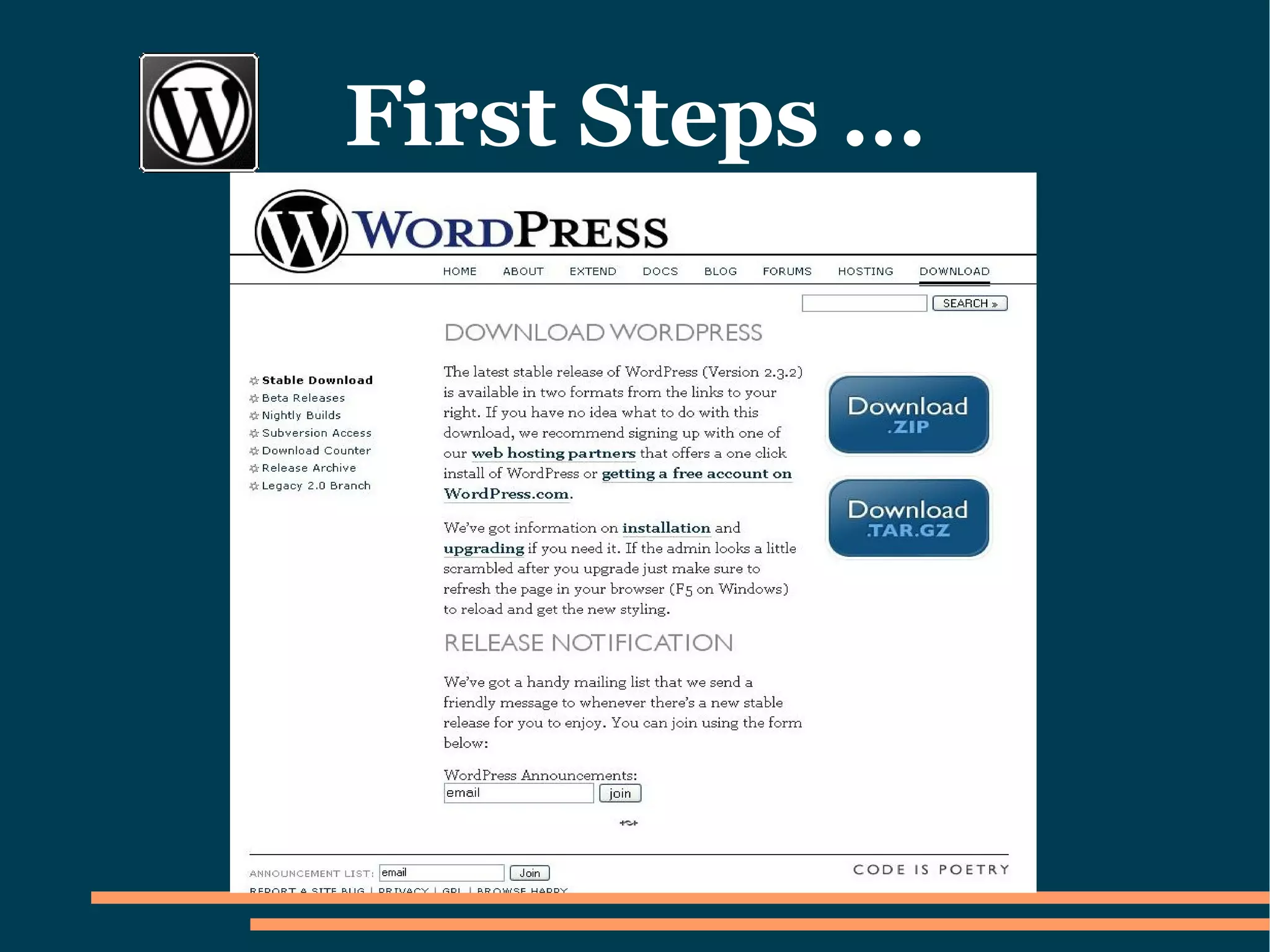 How to set up a Wordpress Blog