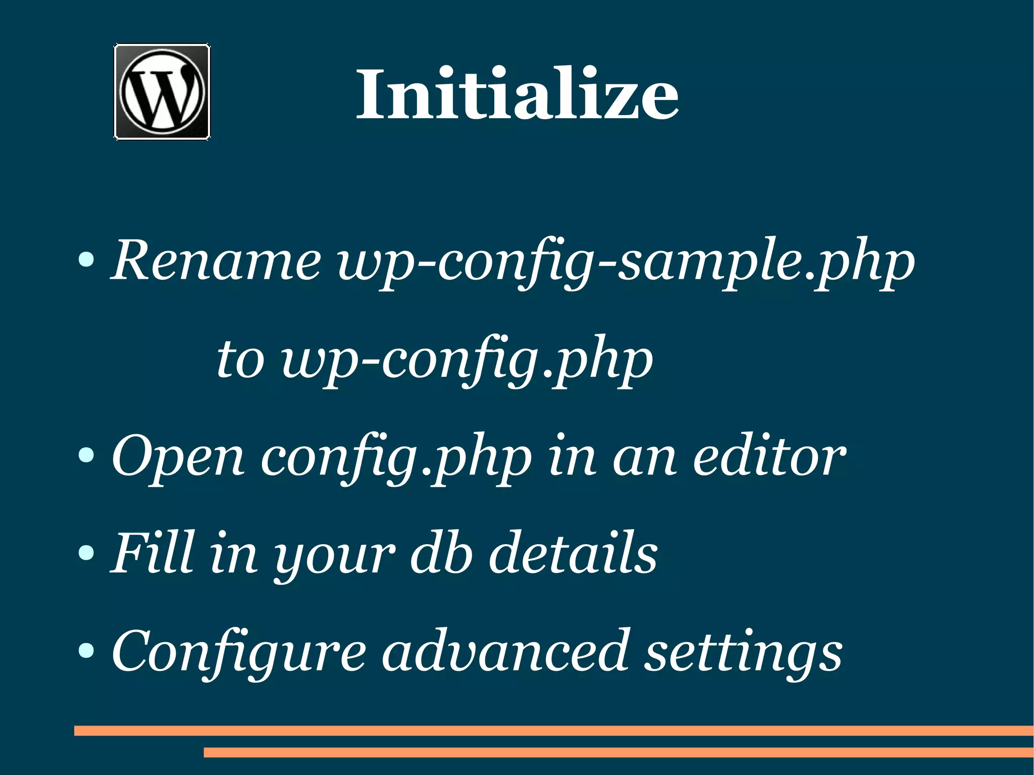 How to set up a Wordpress Blog