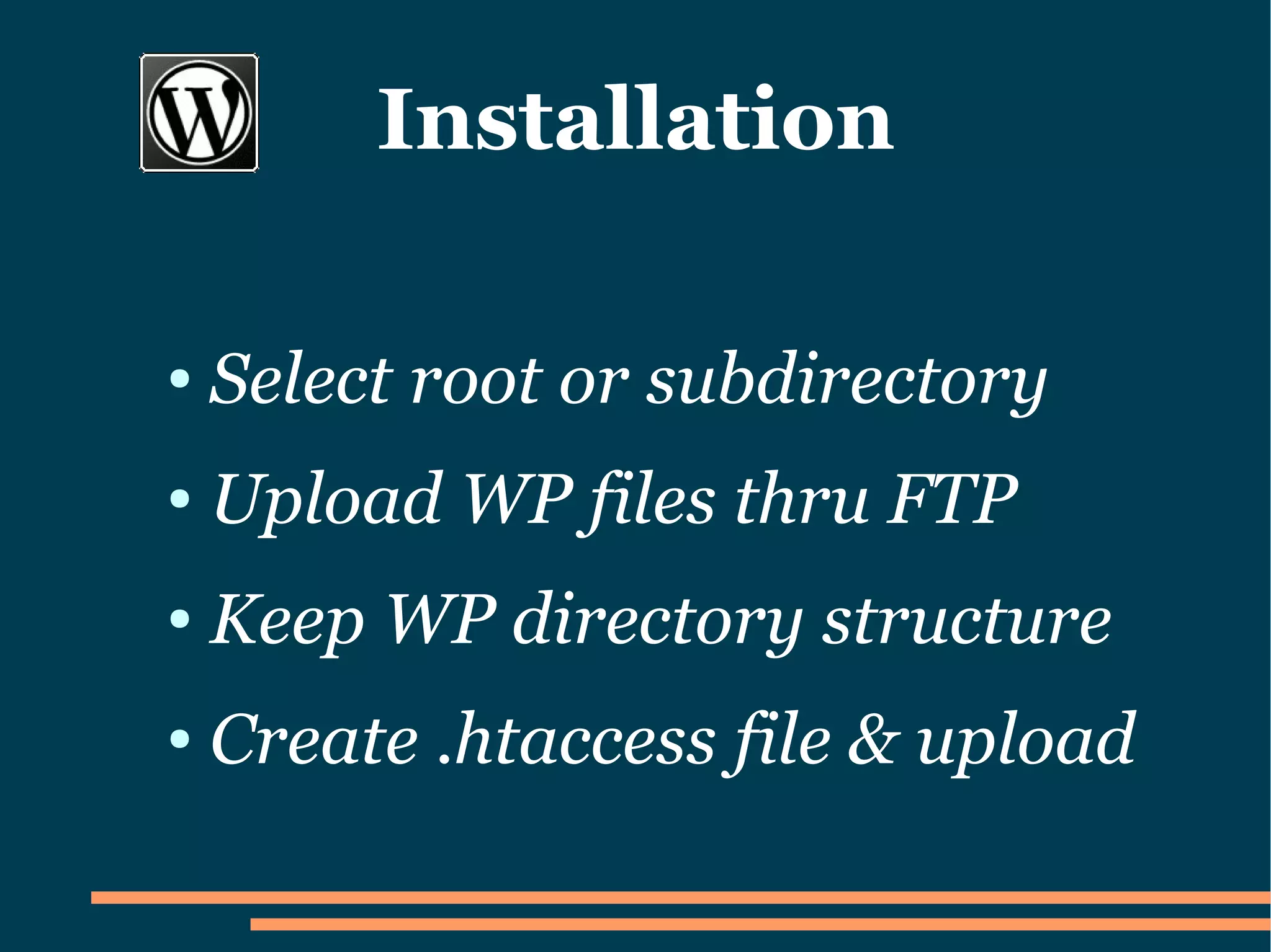 How to set up a Wordpress Blog