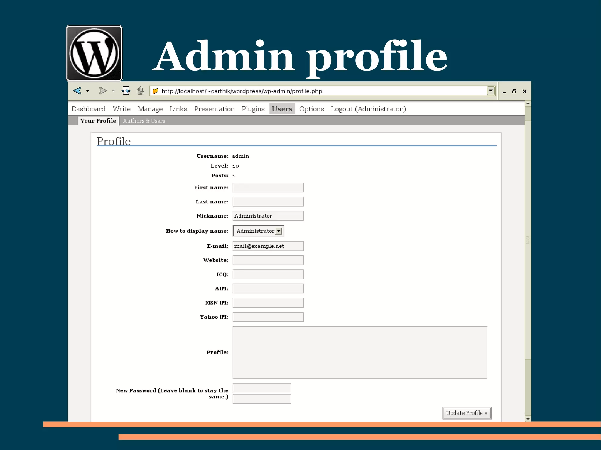How to set up a Wordpress Blog