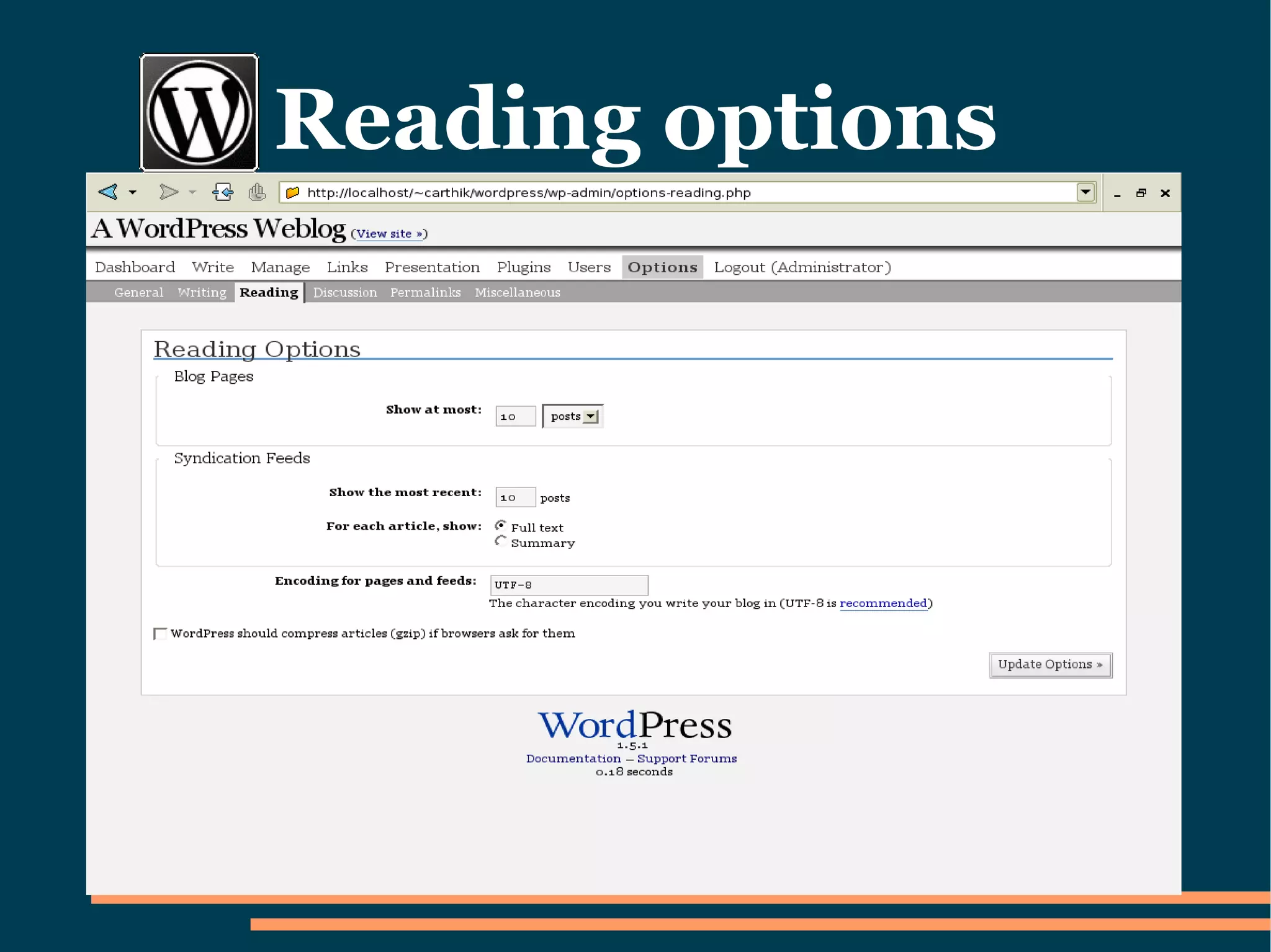 How to set up a Wordpress Blog