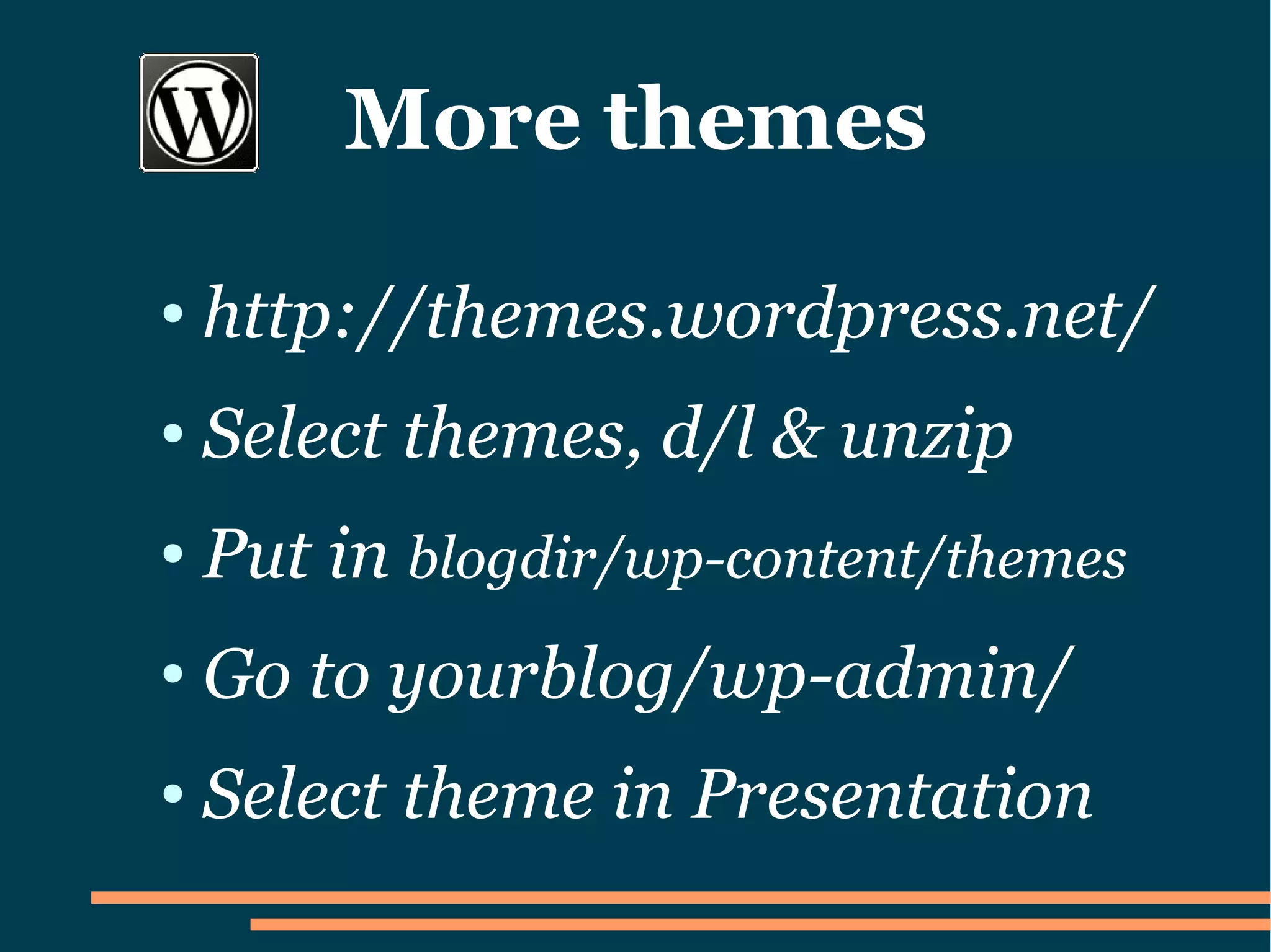 How to set up a Wordpress Blog
