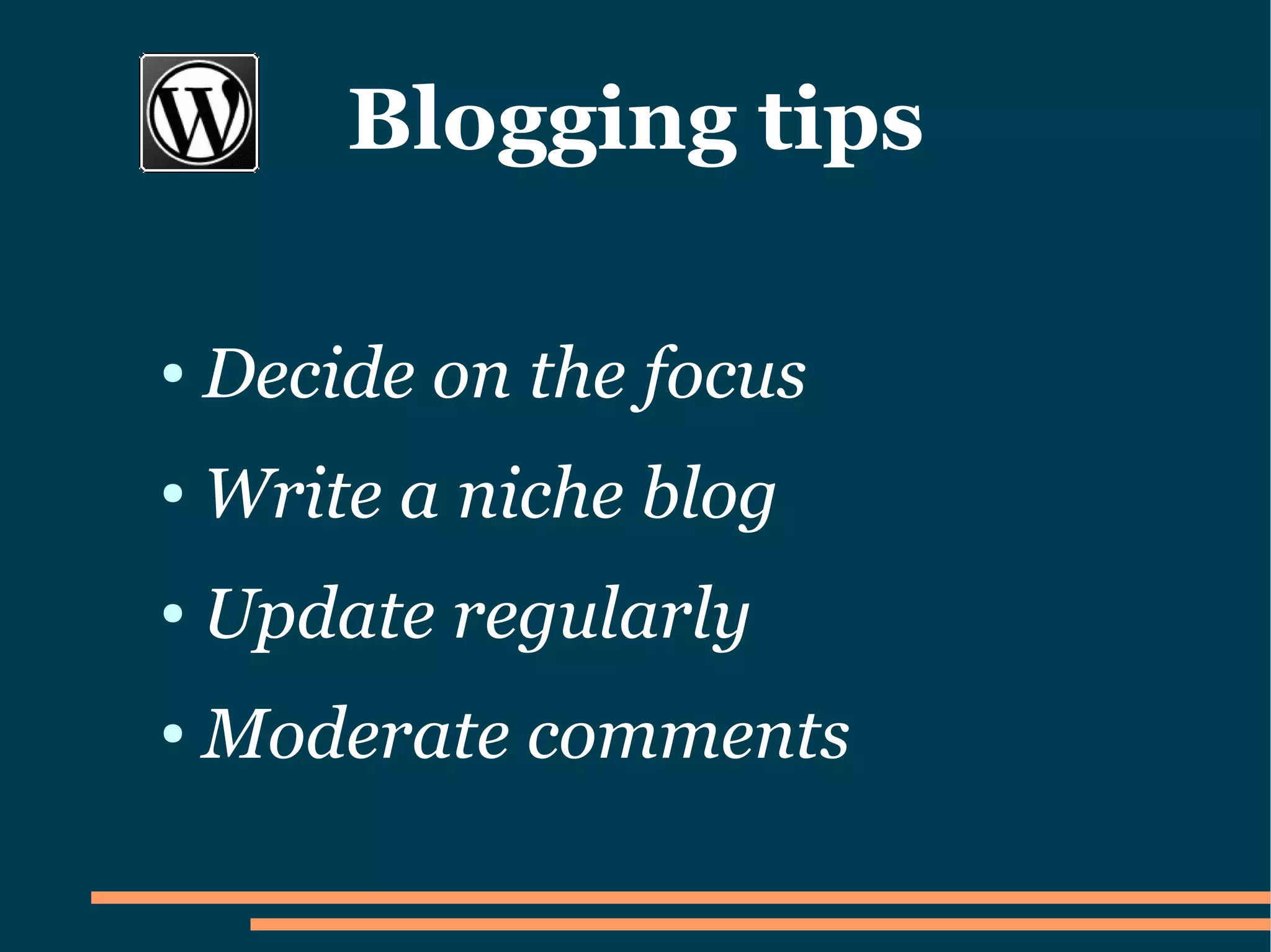 How to set up a Wordpress Blog
